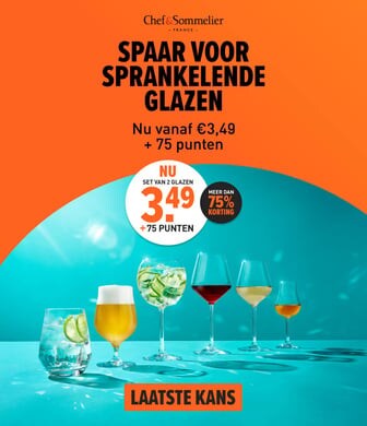Spaar voor sprankelende glazen van Chef & Sommelier. Nu set van 2 glazen voor &euro;3,49 met inwisseling van 75 punten. En ontvang meer dan 75% korting.